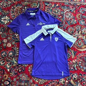 Adidas College of the Holy Cross Purple and White Polo Shirts